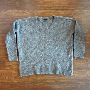 Eileen Fisher Cashmere Silk Charcoal Sweater